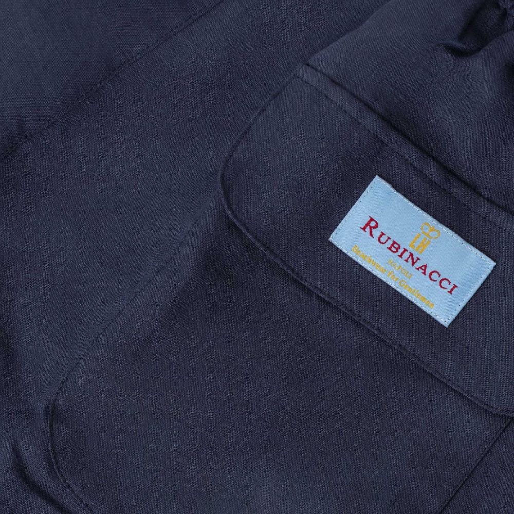 Rubinacci Costume da bagno blu in lino e cotone Moda