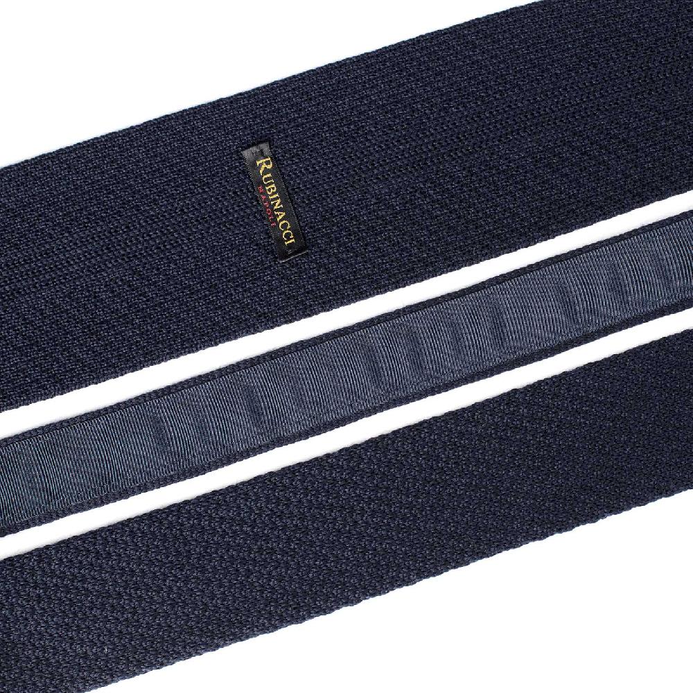 Rubinacci Cravatta in maglia navy blu Consegna Veloce