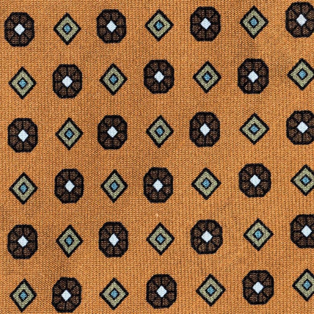 Rubinacci Cravatta in twill di seta arancio con stampa floreale Fino Al -60%