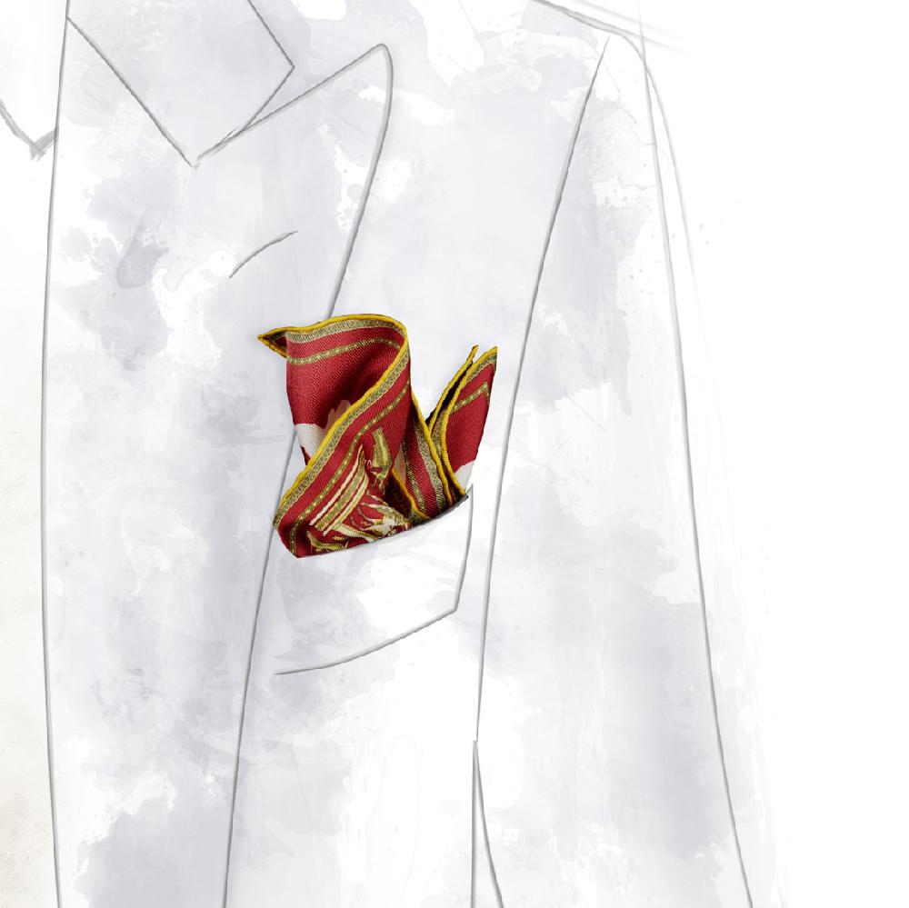 Rubinacci Pochette victory bordeaux Sottocosto