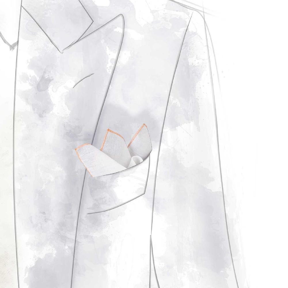 Rubinacci Fazzoletto da taschino arancio Online