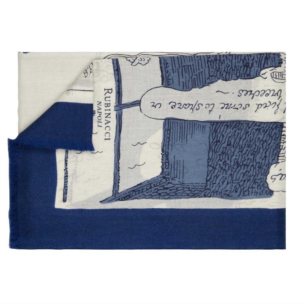 Rubinacci Sciarpa toilette du dandy blu navy Qualità