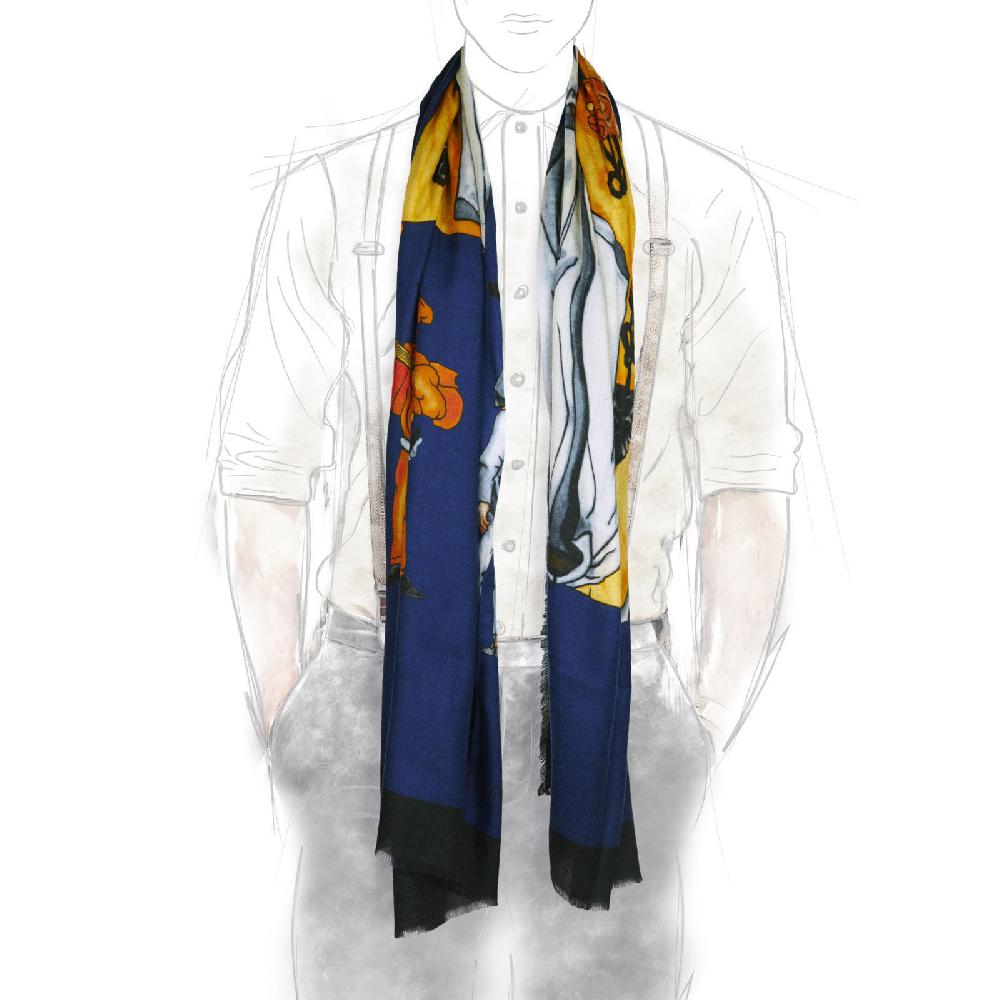 Rubinacci Sciarpa pulcinella blu Promozione