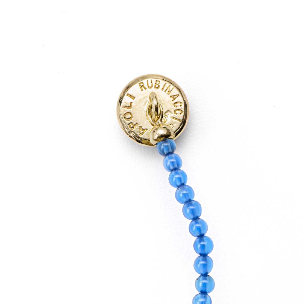 Rubinacci Bottone da bavero ruby in agata azzurro Novità