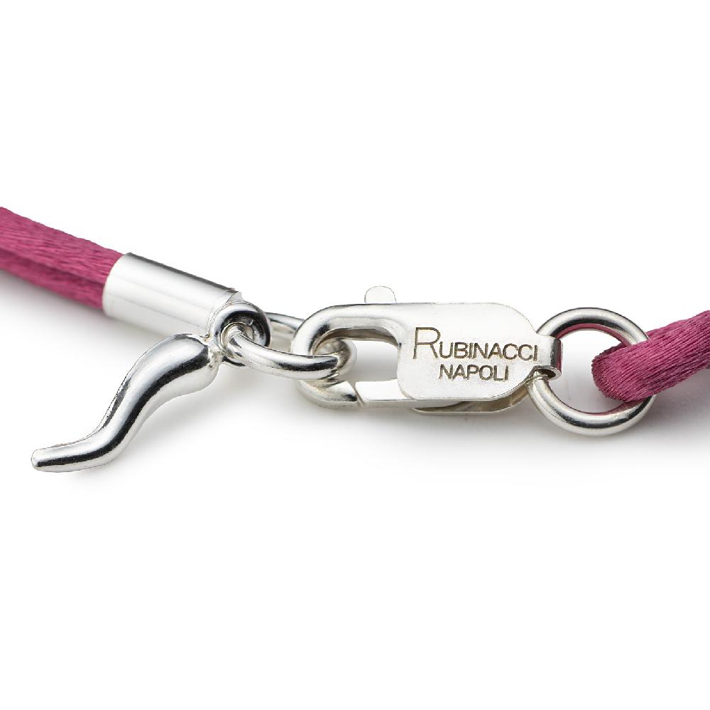 Rubinacci Braccialetto ruby in seta ciclamino Economico