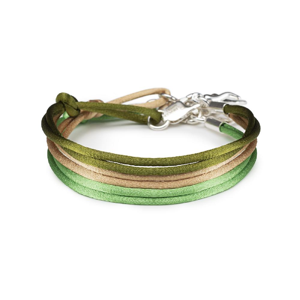 Rubinacci Braccialetto ruby in seta beige Outlet