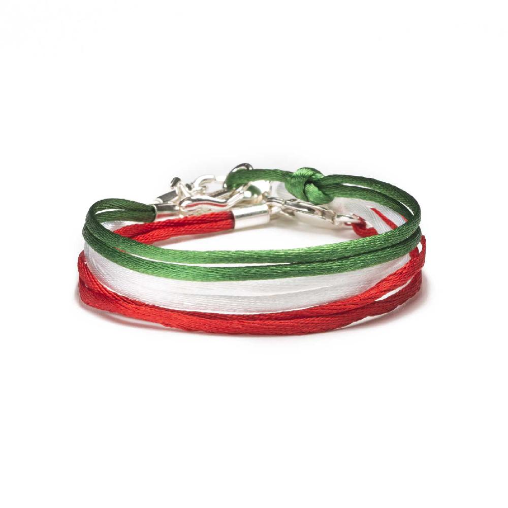 Rubinacci Braccialetto ruby in seta rosso In Vendita