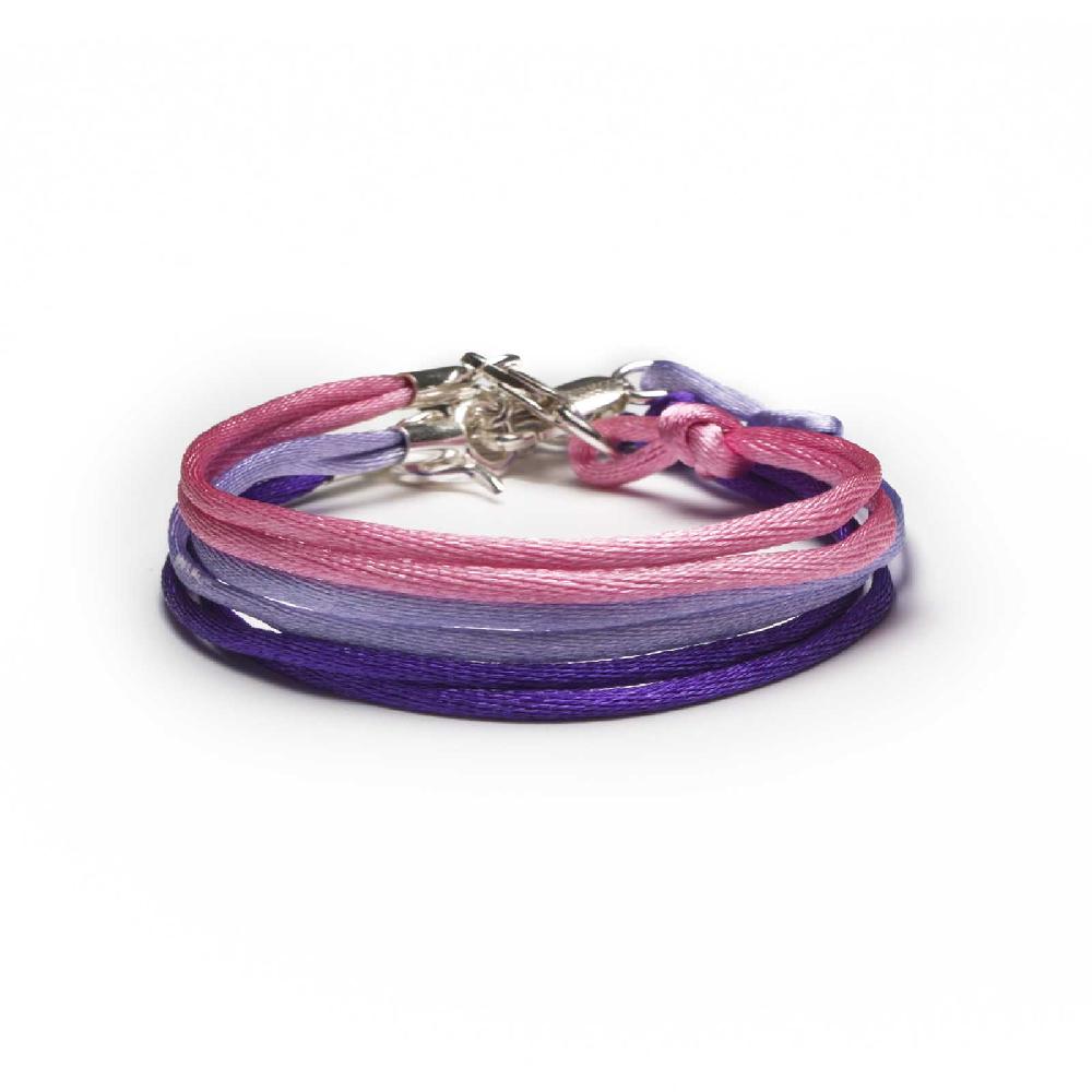Rubinacci Braccialetto ruby in seta viola Hotsell