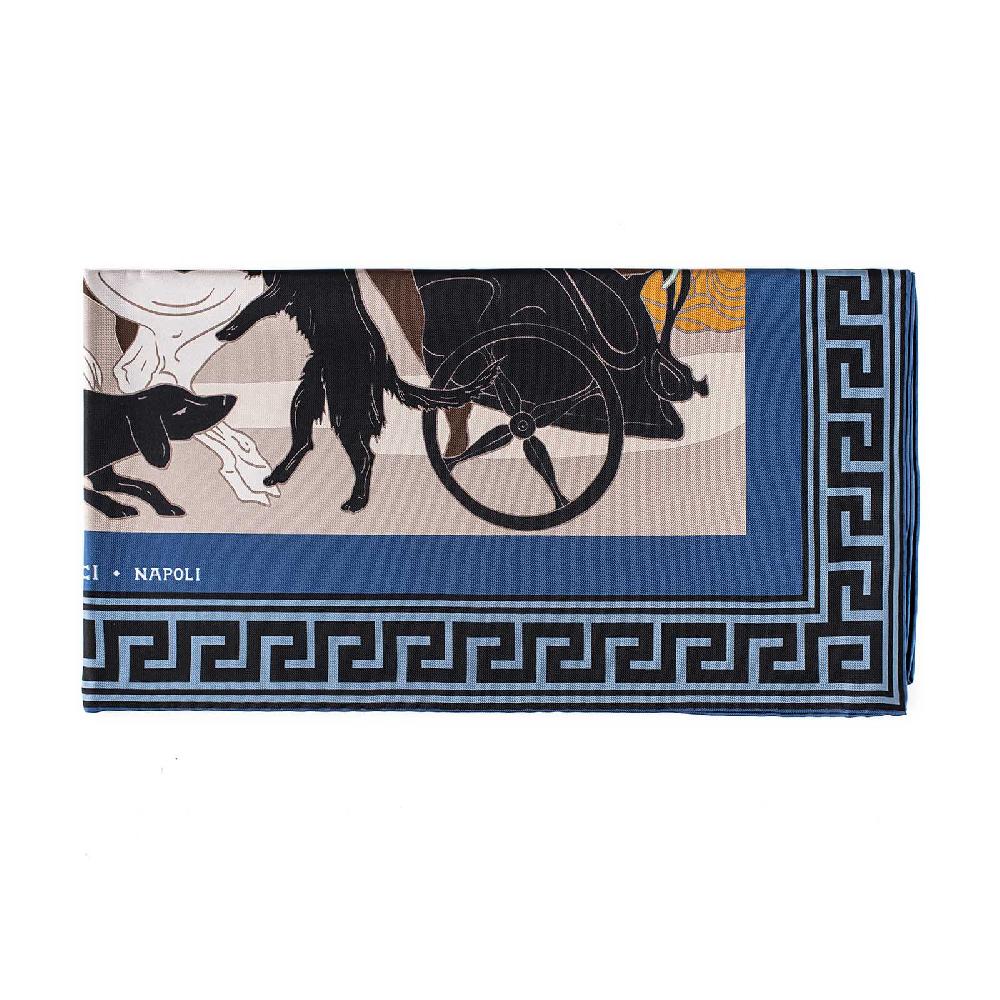 Rubinacci Foulard Artemide e Apollo blu Moda