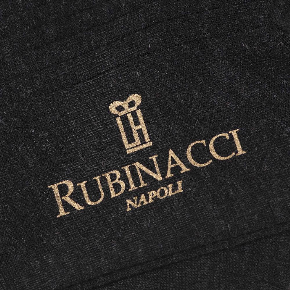 Rubinacci Calze in lana a costina antracite Nuovo