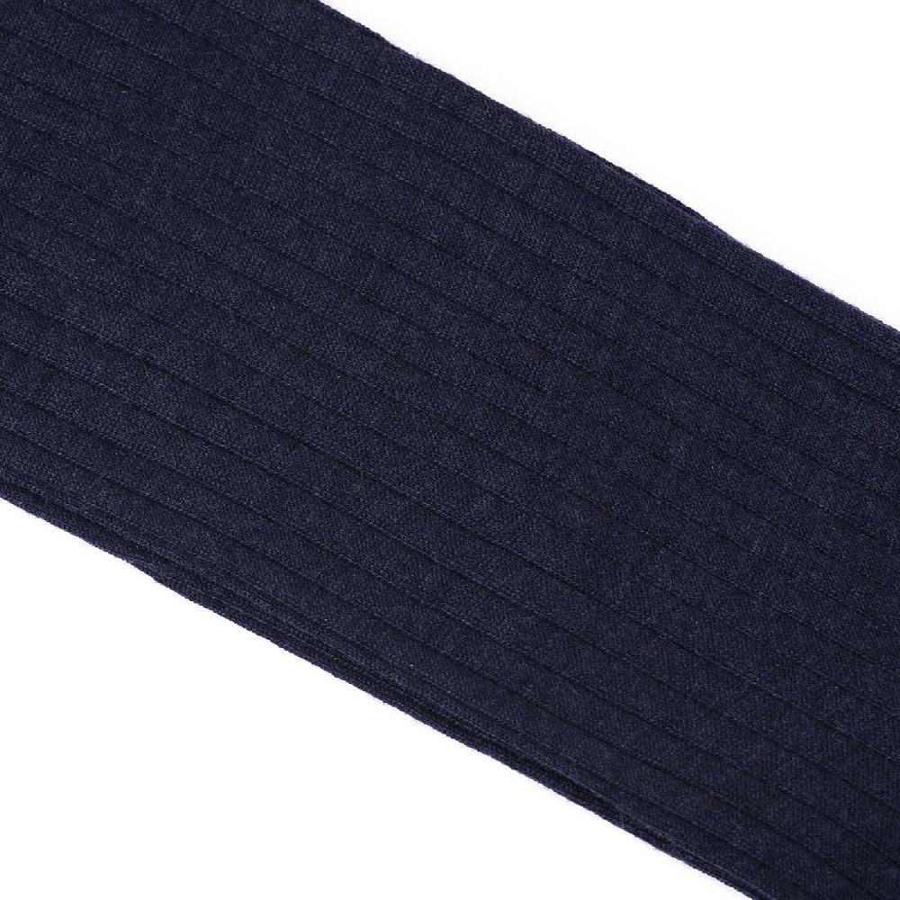 Rubinacci Calze in lana a costina blu Qualità