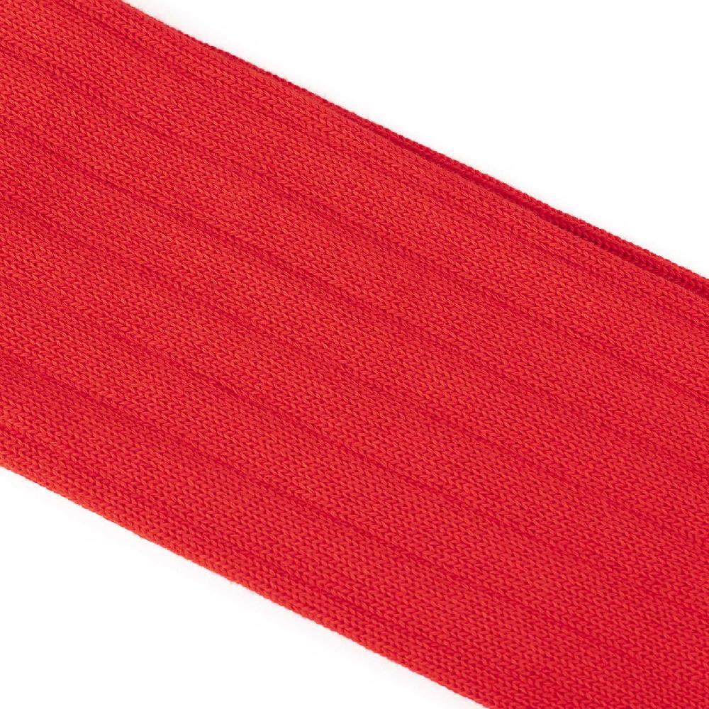 Rubinacci Calze in cotone a costa larga rosso Qualità Garantita