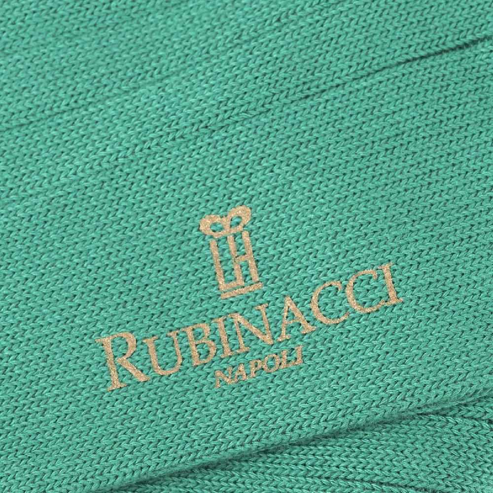 Rubinacci Calze in cotone a costa larga verde Negozi Online