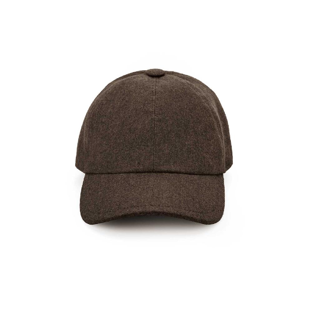Rubinacci Cappello baseball in lana marrone Promozione Limitata