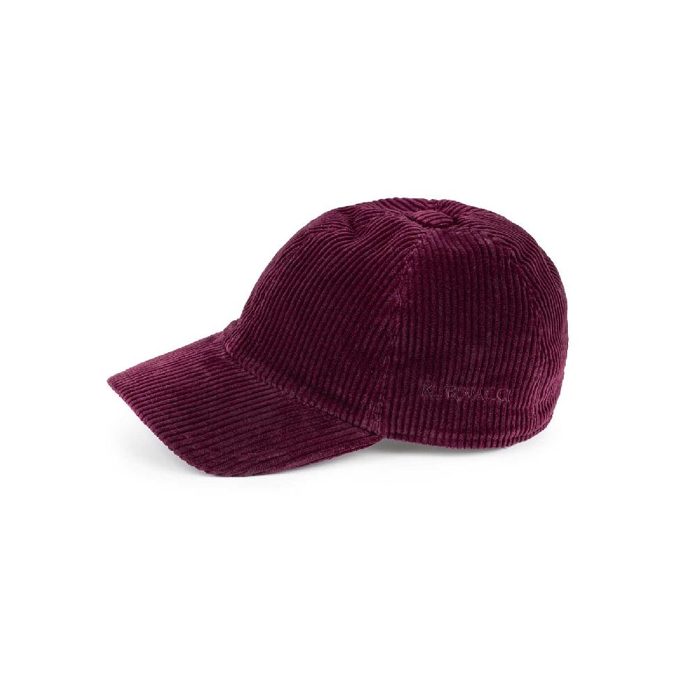 Rubinacci Cappello baseball in velluto a coste rubino Prezzo Ridotto