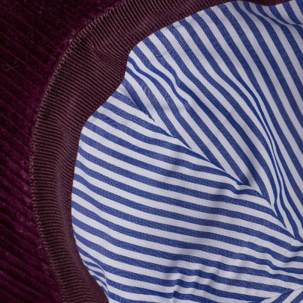 Rubinacci Cappello baseball in velluto a coste rubino Prezzo Ridotto
