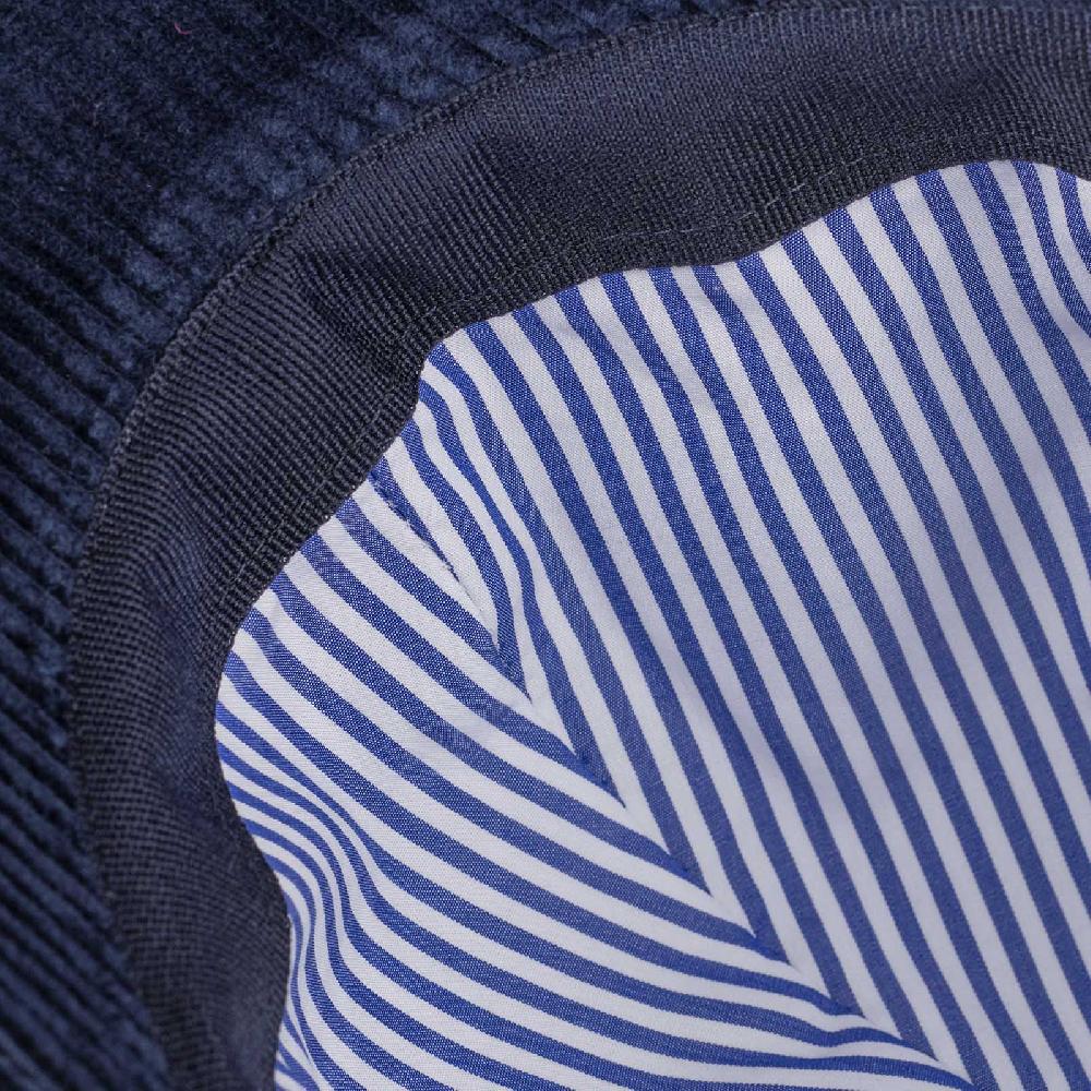 Rubinacci Cappello baseball in velluto a coste blu Sottocosto