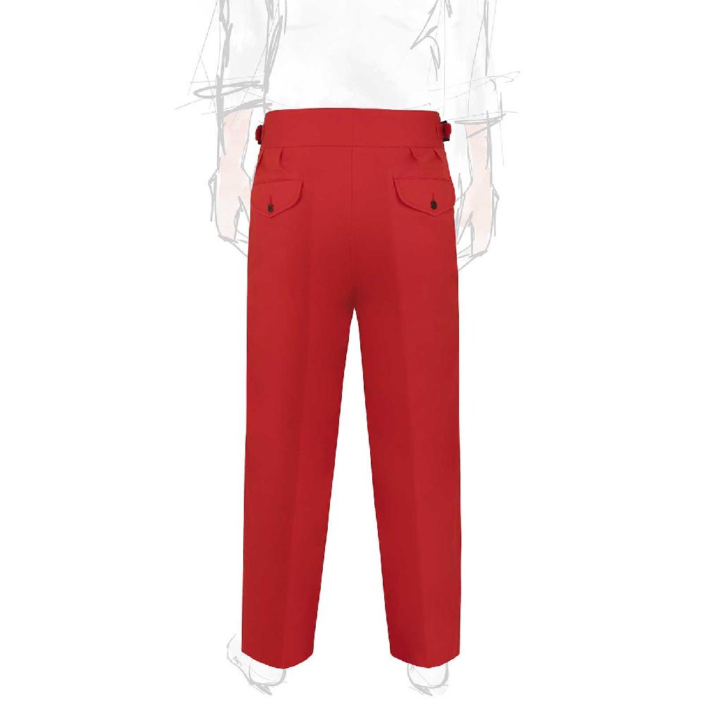 Rubinacci Vintage archive pantalone Manny in cotone rosso 2025
