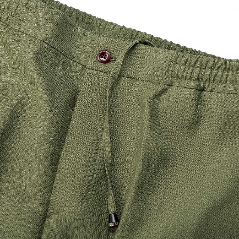 Rubinacci Vintage archive bermuda leisure in lino verde Italy