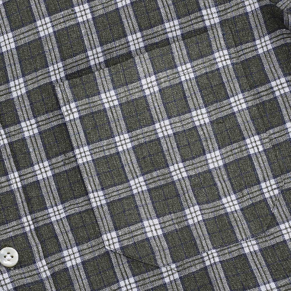 Rubinacci Vintage archive camicia in lino verde e bianco Sconto