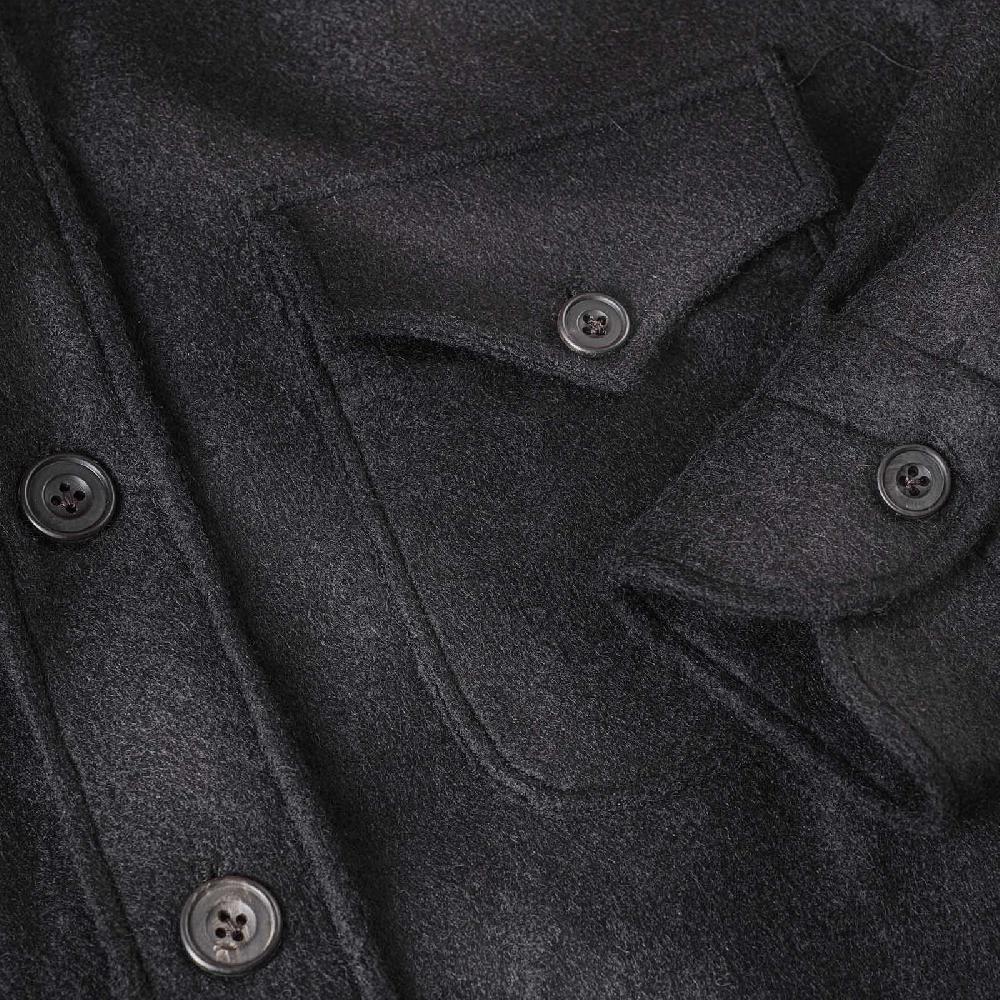 Rubinacci Vintage archive sahariana in baby alpaca nero Vendita