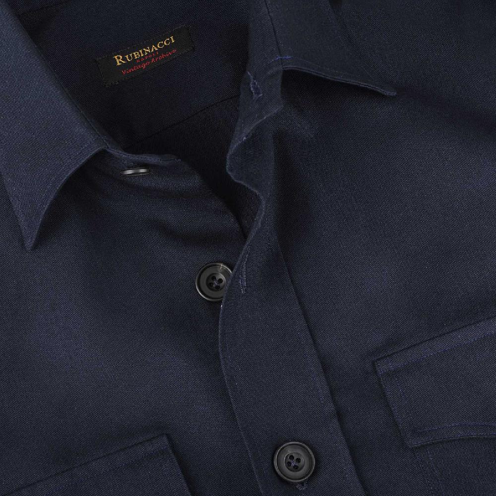 Rubinacci Vintage archive sahariana in cotone blu Acquista Ora