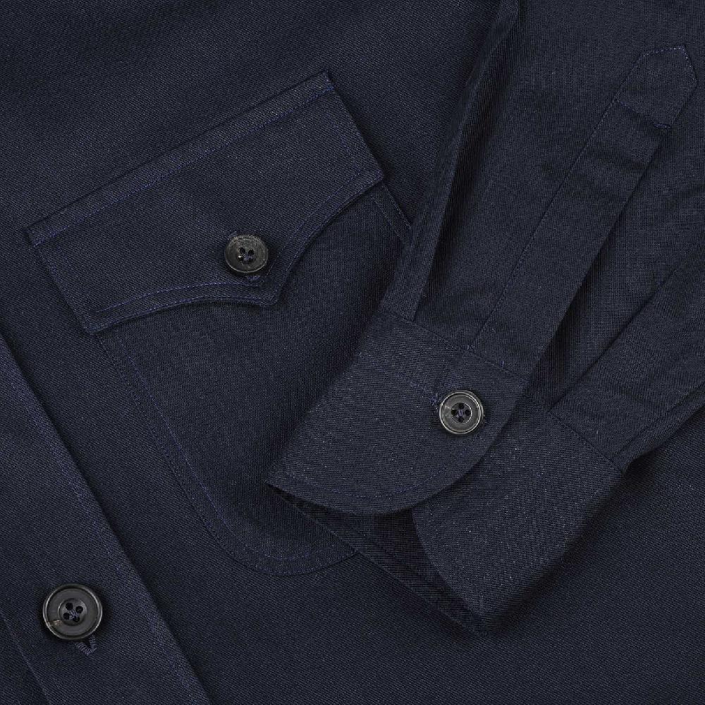 Rubinacci Vintage archive sahariana in cotone blu Acquista Ora