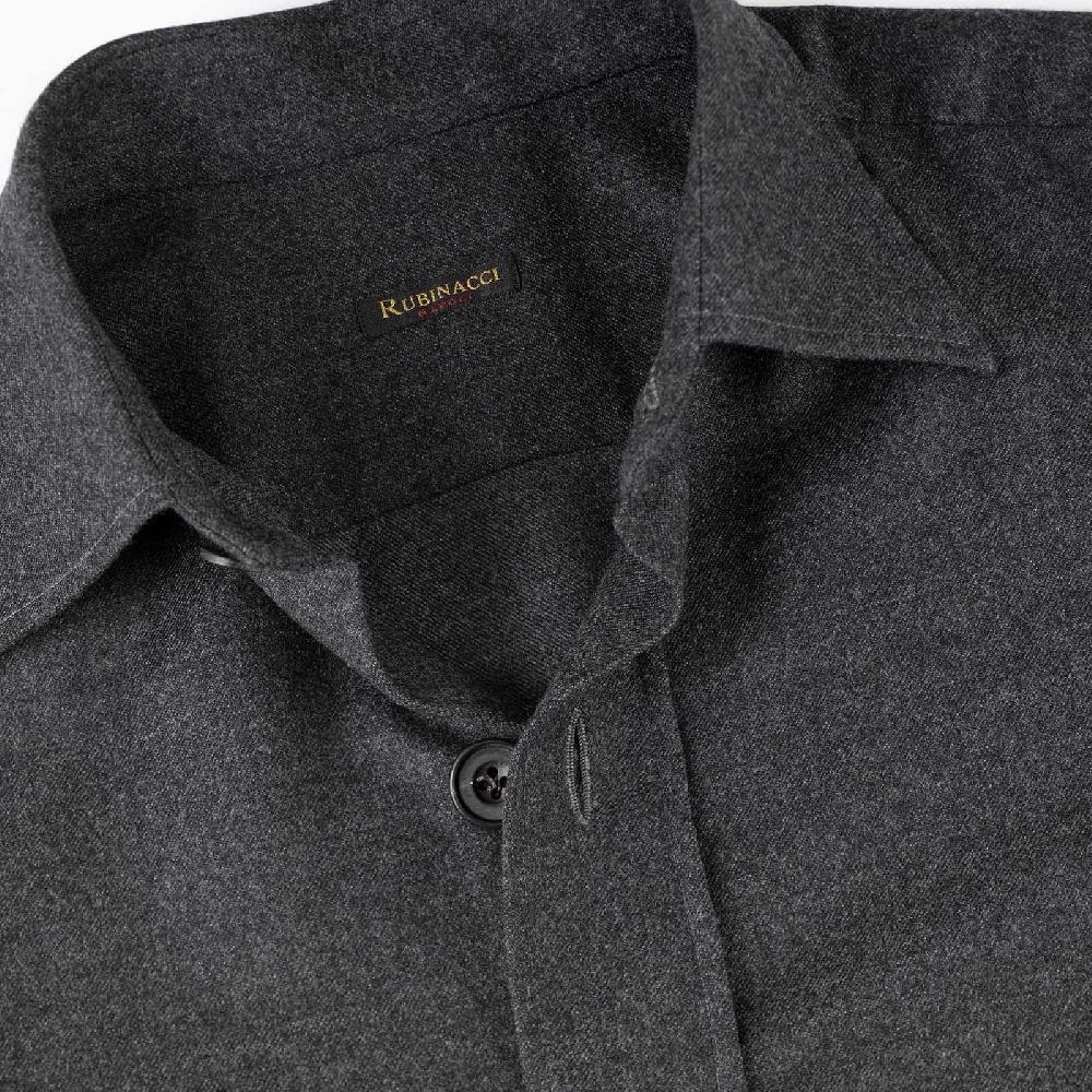 Rubinacci Overshirt in lana grigio Outlet