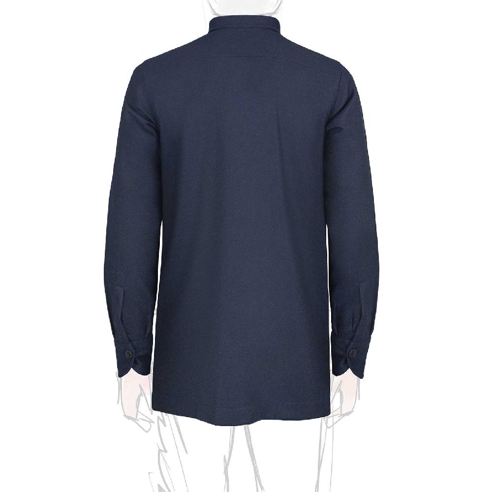 Rubinacci Overshirt in lana blu Offerte