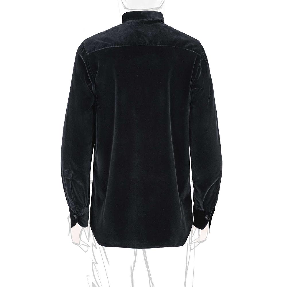 Rubinacci Overshirt in velluto nero Hotsell
