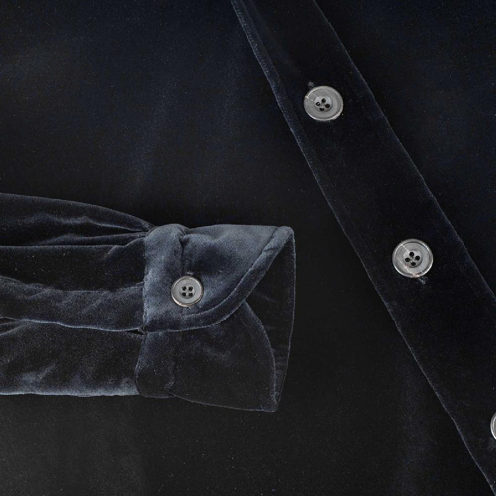 Rubinacci Overshirt in velluto nero Hotsell