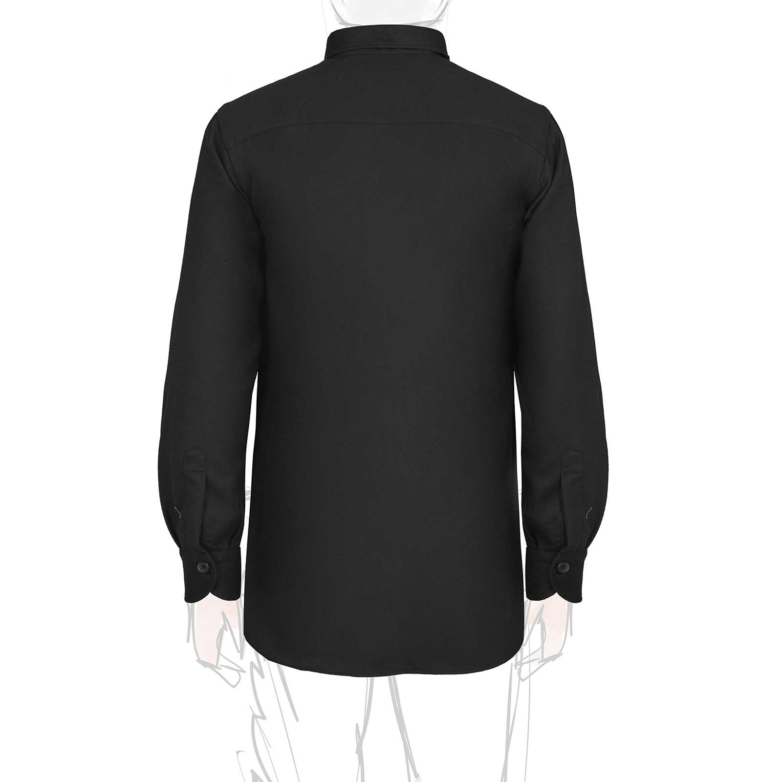 Rubinacci Overshirt in lana nero Vendita Calda