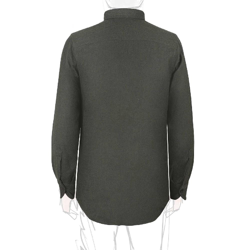 Rubinacci Overshirt in lana e seta verde Saldi Di Fabbrica