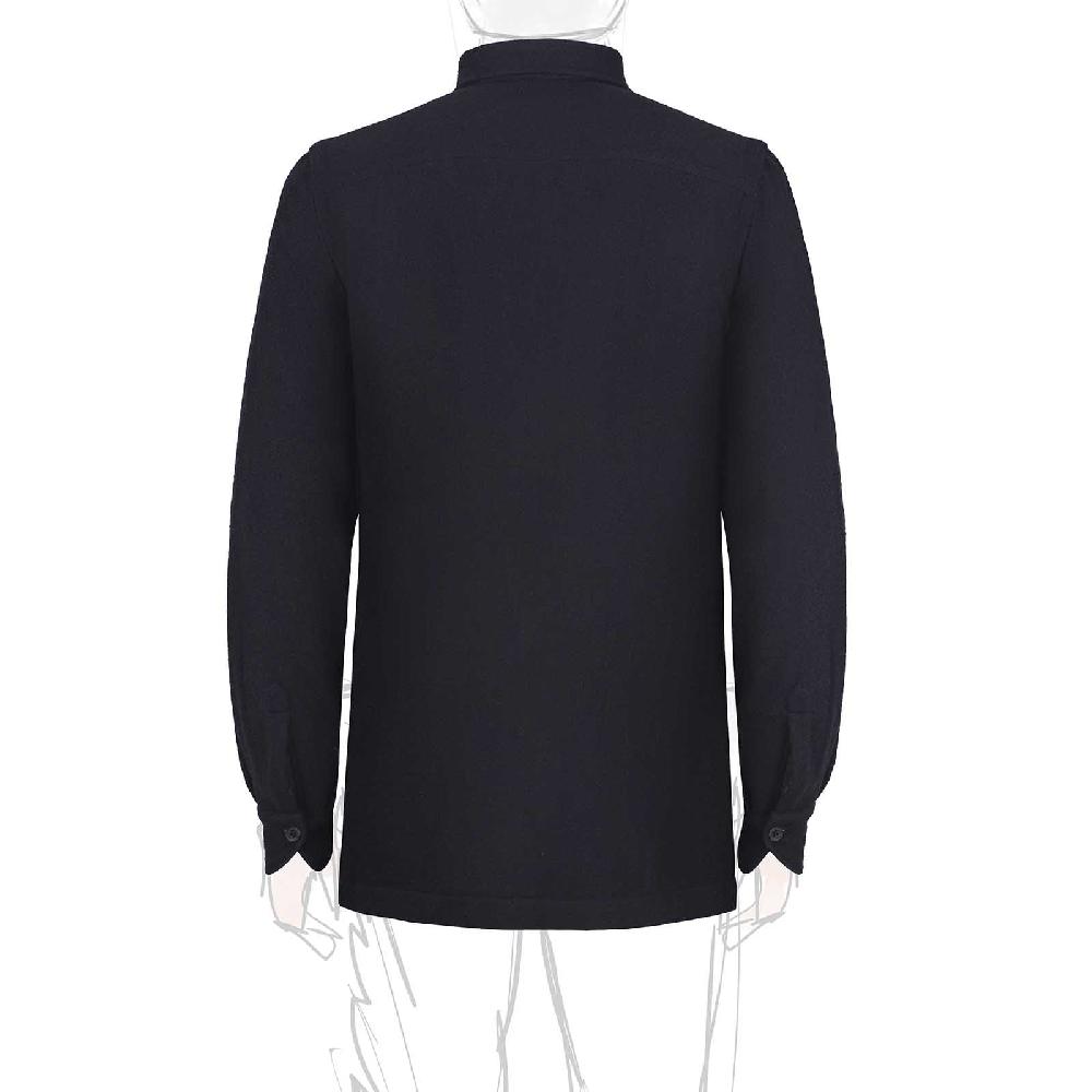 Rubinacci Sahariana in cashmere spigato blu 2025