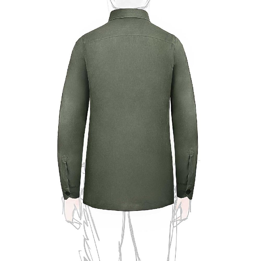 Rubinacci Sahariana in lino verde Pezzi Unici
