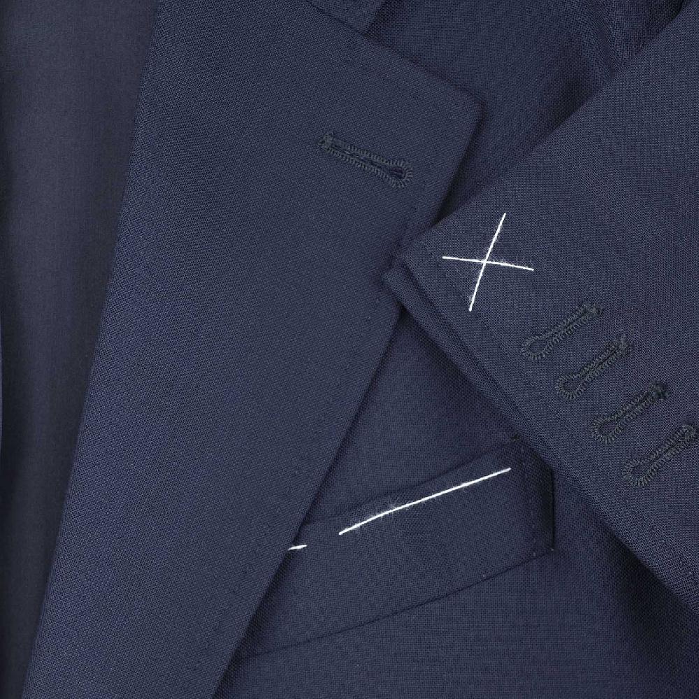 Rubinacci Giacca in hopsack blu Prezzo Ridotto