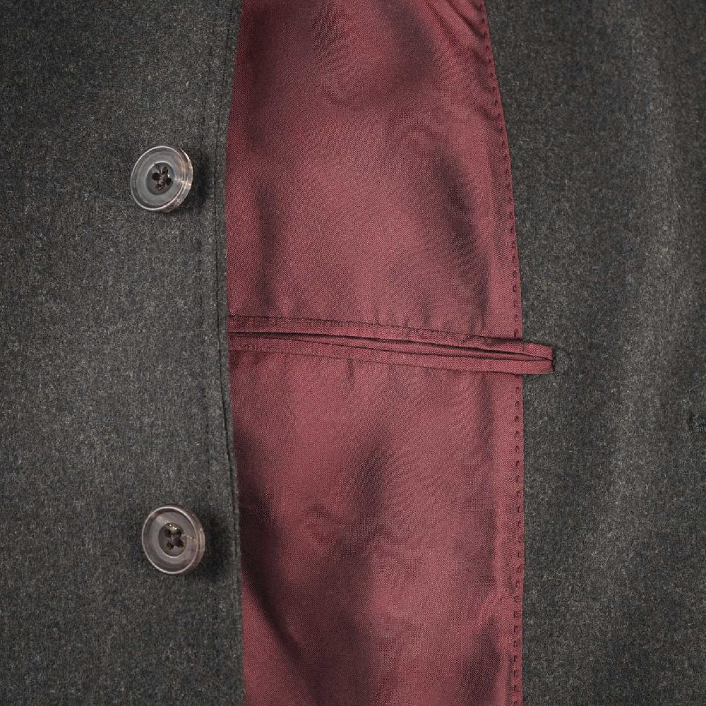 Rubinacci Giacca in lana verde militare Presa