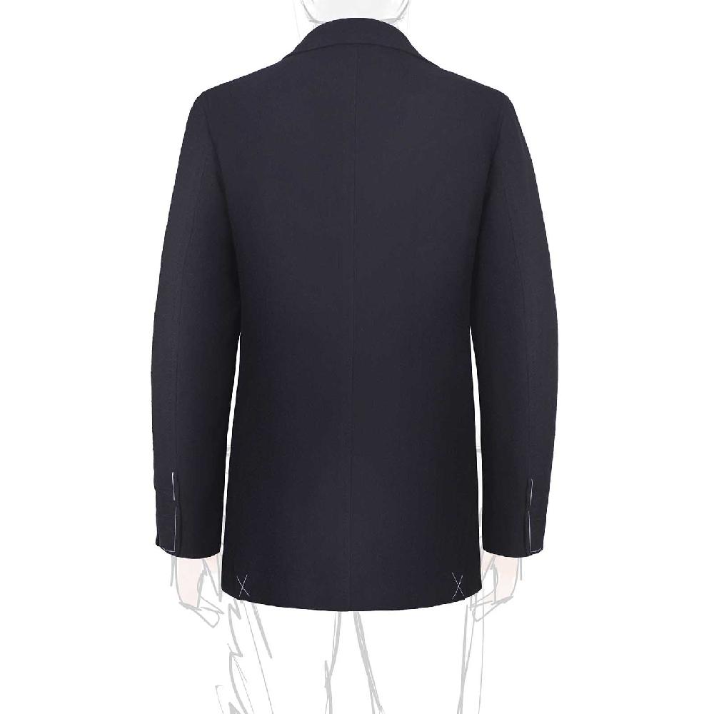 Rubinacci Giacca in cashmere spigato blu Sconto