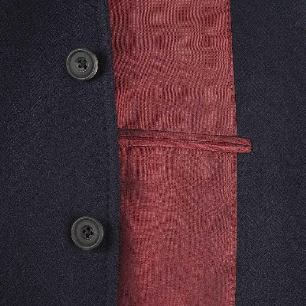 Rubinacci Giacca in cashmere spigato blu Sconto