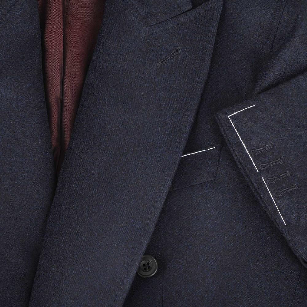 Rubinacci Giacca in flanella blu Outlet