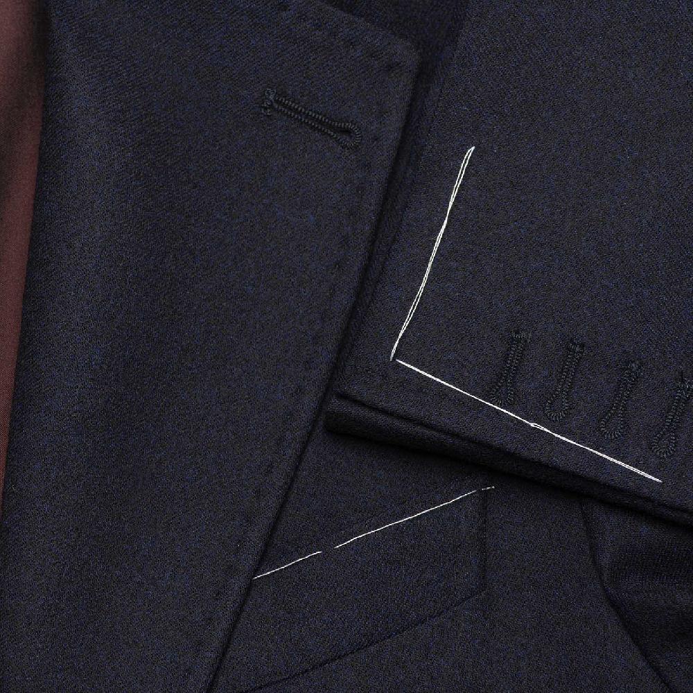 Rubinacci Giacca in flanella blu Saldi Di Fabbrica