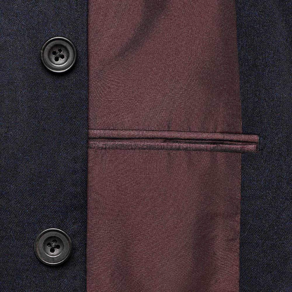 Rubinacci Giacca in flanella blu Saldi Di Fabbrica