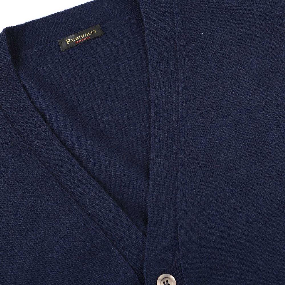 Rubinacci Gilet in cashmere blu 2025