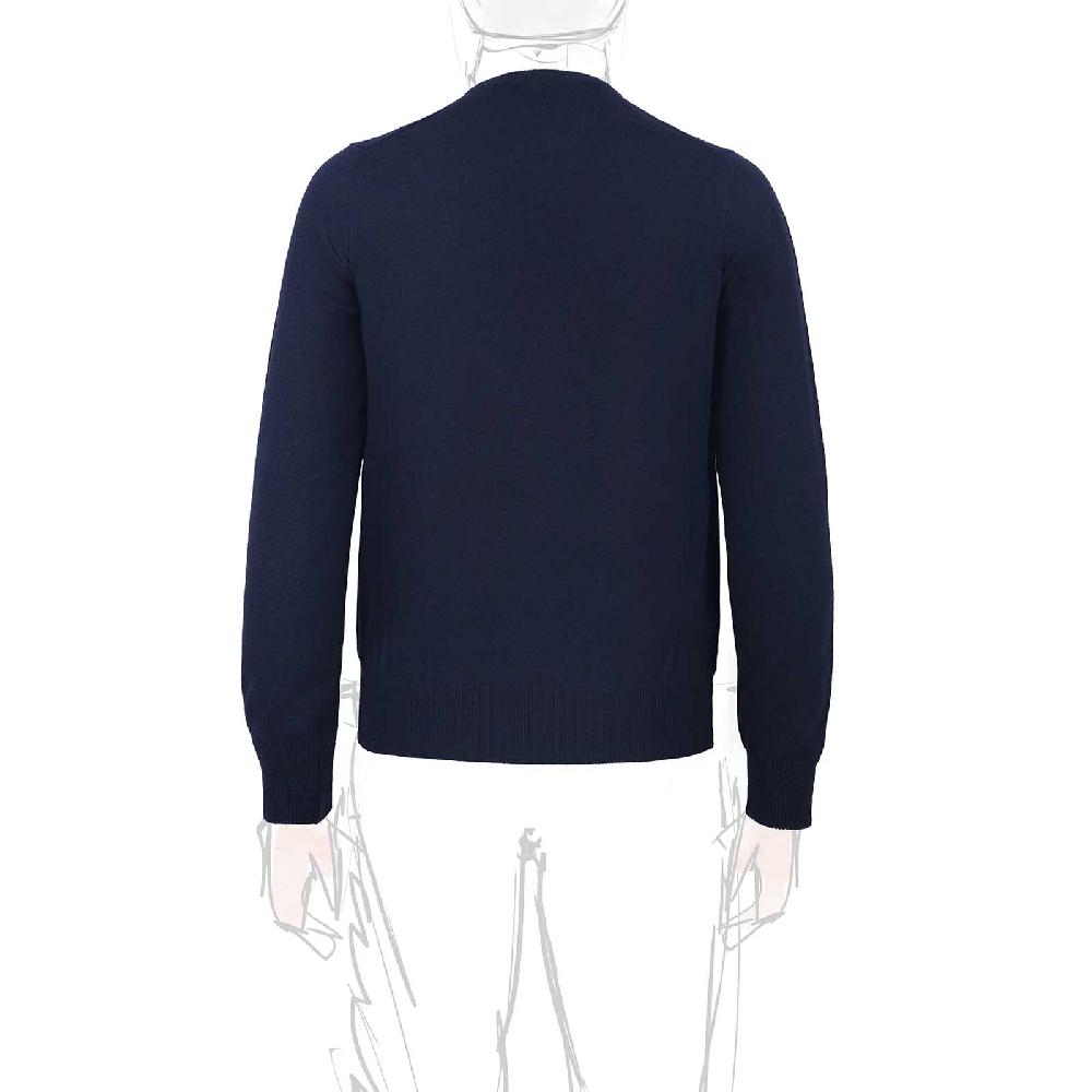 Rubinacci Girocollo in cashmere blu Nuovo