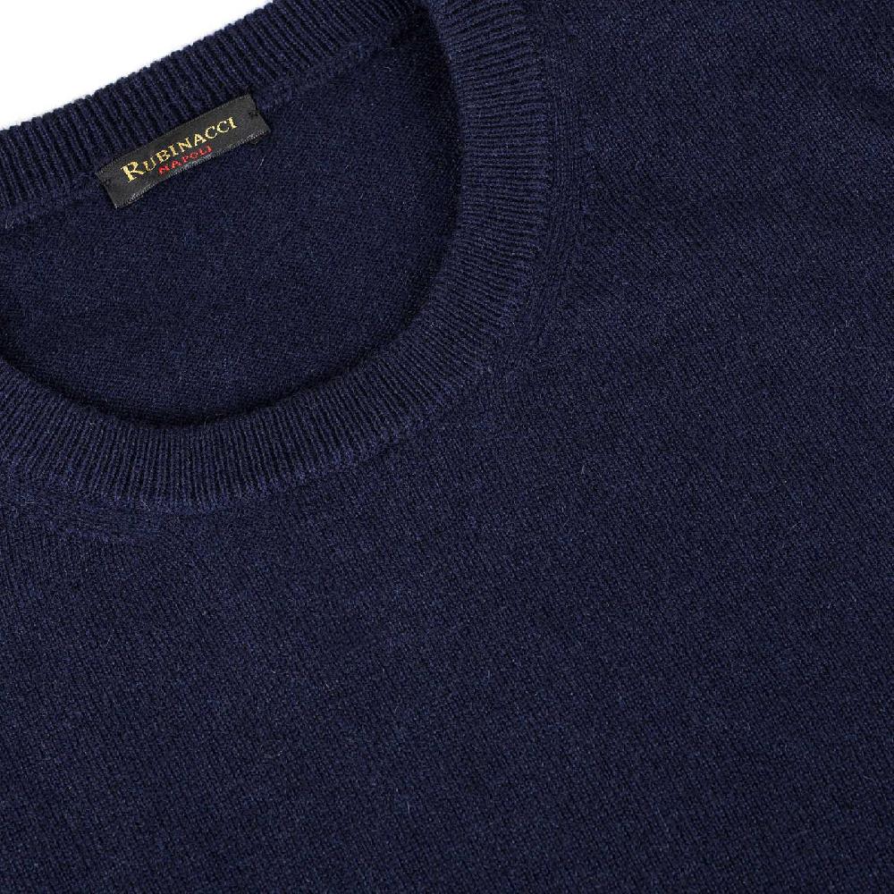 Rubinacci Girocollo in cashmere blu Nuovo