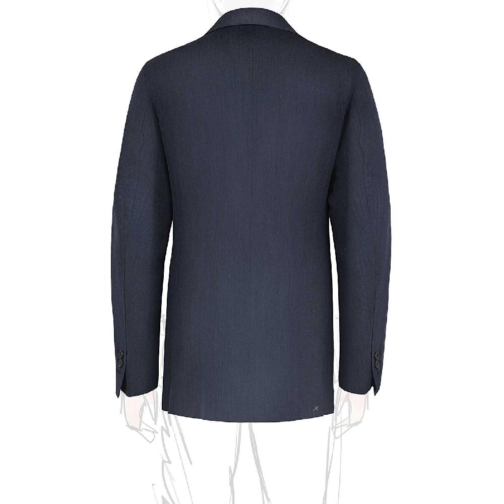 Rubinacci Giacca in lana e mohair blu Qualità