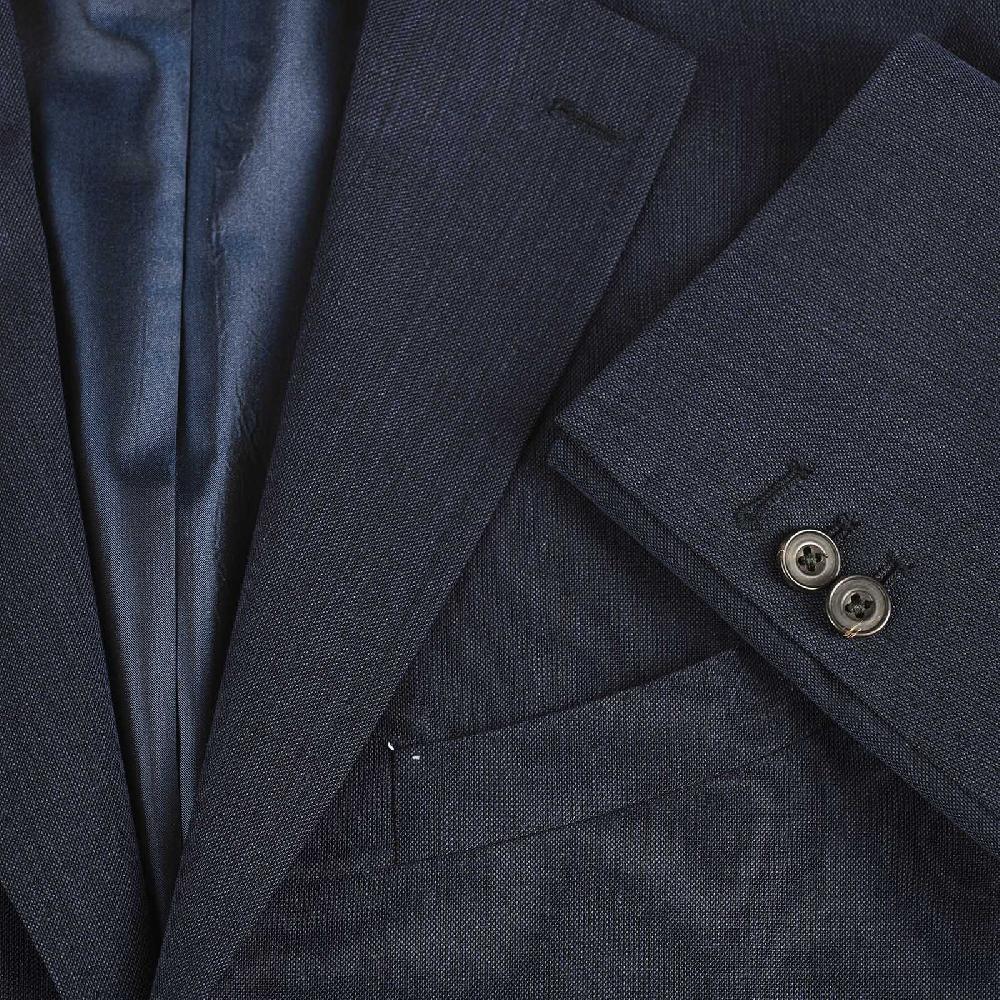 Rubinacci Giacca in lana e mohair blu Qualità