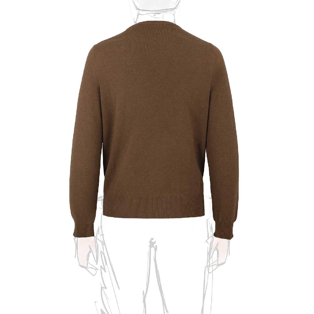 Rubinacci Girocollo in cashmere nocciola Consegna Veloce