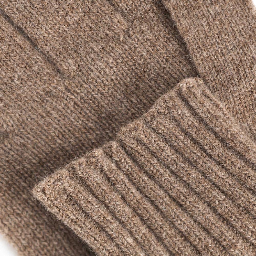 Rubinacci Guanti in cashmere nocciola Offerta Giorno del Papà