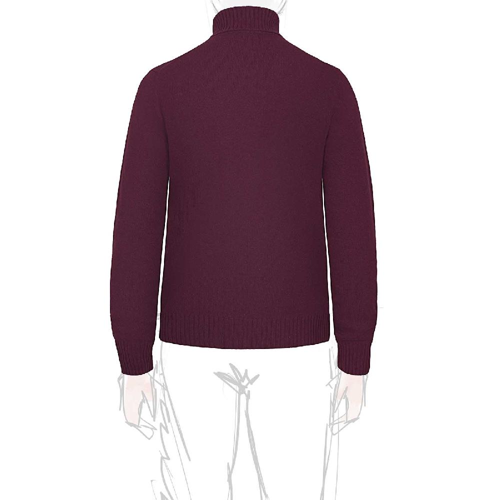 Rubinacci Collo alto in cashmere vino Offerta Anniversario